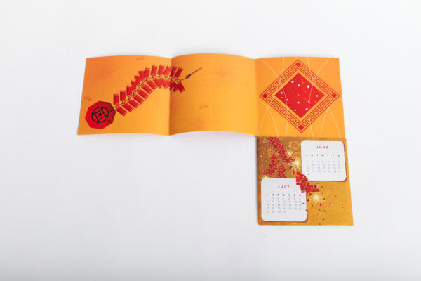 Calendario plegable